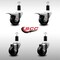 Service Caster 3'' SS Phenolic Swivel 1-3/8'' Expand Stem Caster Set 2 Total Lock Brakes, 4PK SCC-SSEXTTL20S314-PHS-2-S-2-138 - alternate 3
